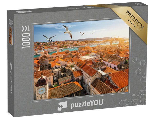 puzzle 1000 dílků XXL „Pohled na město Trogir s racky, Chorvatsko“