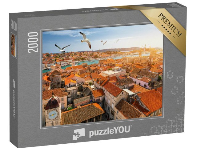 puzzle 2000 dílků „Pohled na město Trogir s racky, Chorvatsko“