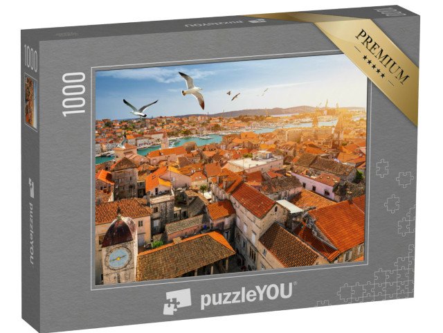 puzzle 1000 dílků „Pohled na město Trogir s racky, Chorvatsko“