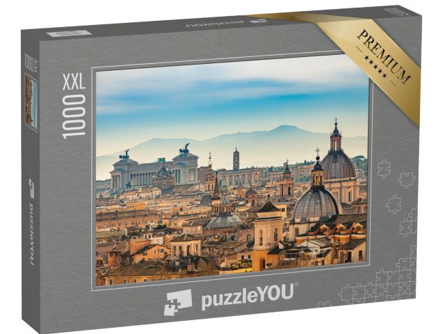 puzzle 1000 dílků XXL „Pohled na Řím z Andělského hradu, Itálie“