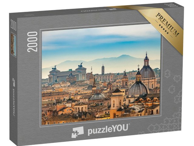 puzzle 2000 dílků „Pohled na Řím z Andělského hradu, Itálie“