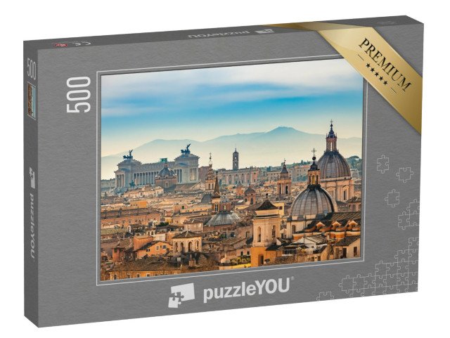 puzzle 500 dílků „Pohled na Řím z Andělského hradu, Itálie“