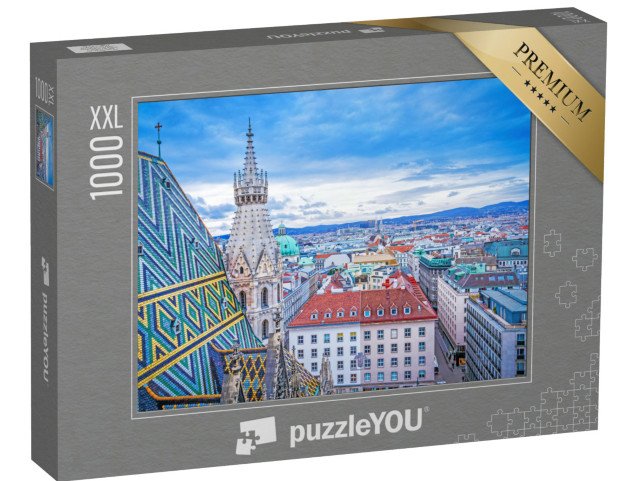 puzzle 1000 dílků XXL „Pohled na Vídeň z výšky, Rakousko“