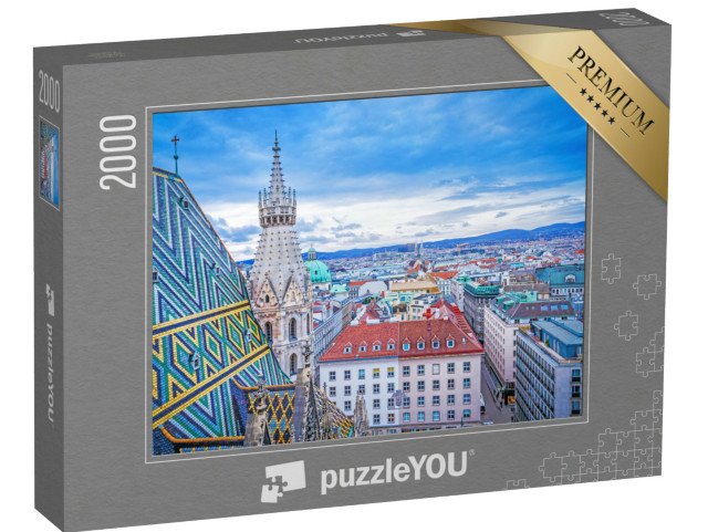 puzzle 2000 dílků „Pohled na Vídeň z výšky, Rakousko“