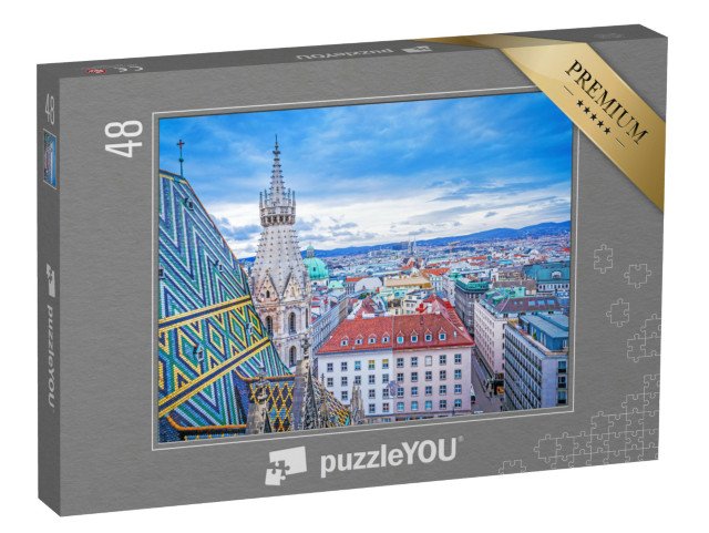 puzzle 48 dílků „Pohled na Vídeň z výšky, Rakousko“