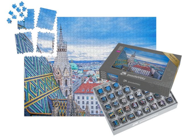 SMART SORTED® | Puzzle 1000 dílků „Pohled na Vídeň z výšky, Rakousko“