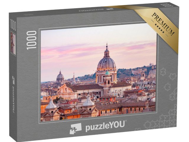 puzzle 1000 dílků „Pohled na západ slunce v Římě, Itálie“