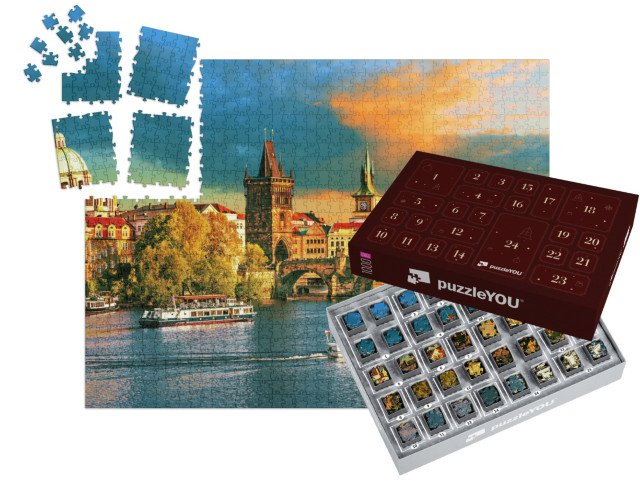 Adventní kalendář „Praha na Vltavě, Česká republika“