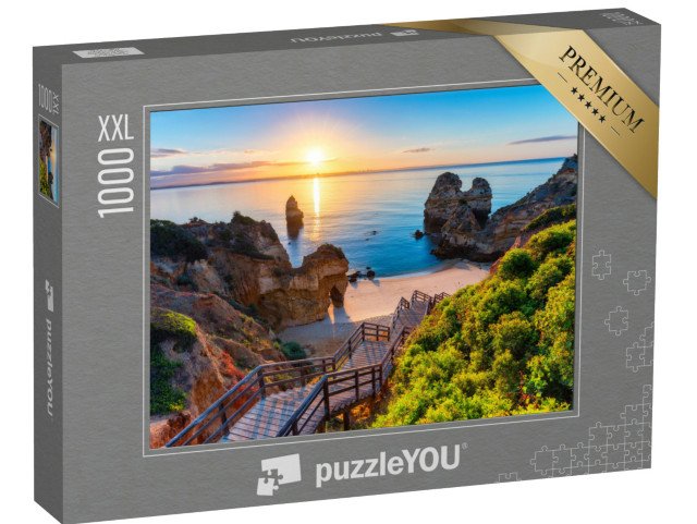 puzzle 1000 dílků XXL „Praia do Camilo, modrá pláž v Algarve, Portugalsko“
