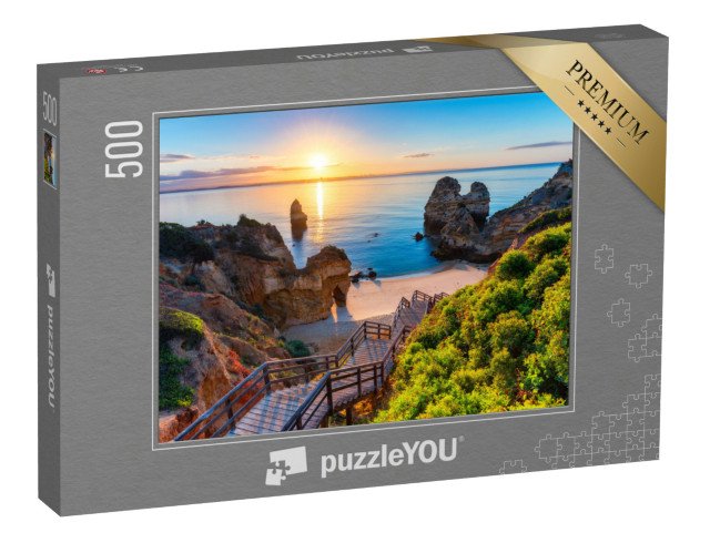 puzzle 500 dílků „Praia do Camilo, modrá pláž v Algarve, Portugalsko“
