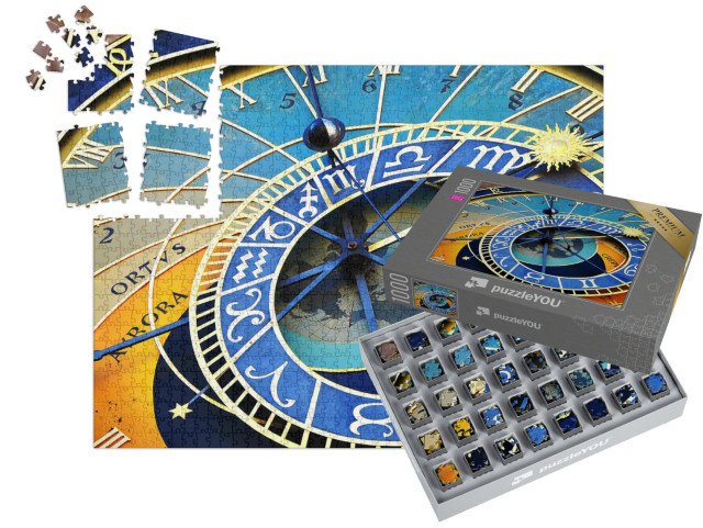 SMART SORTED® | Puzzle 1000 dílků „Pražský orloj v historickém centru Prahy, Česká republika“