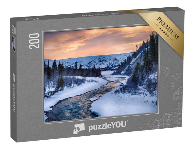 puzzle 200 dílků „Průzračné vody Phelan Creek, Aljaška“