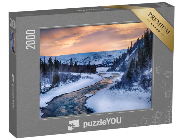 puzzle 2000 dílků „Průzračné vody Phelan Creek, Aljaška“