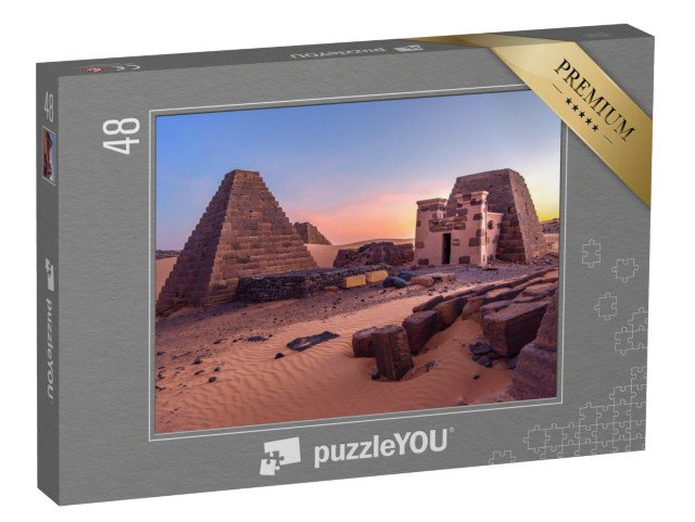 puzzle 48 dílků „Pyramidy v Meroe, Súdán“