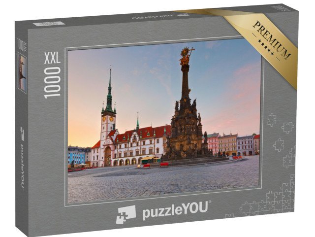 puzzle 1000 dílků XXL „Radnice a sloup Nejsvětější Trojice, Olomouc, Česká republika“