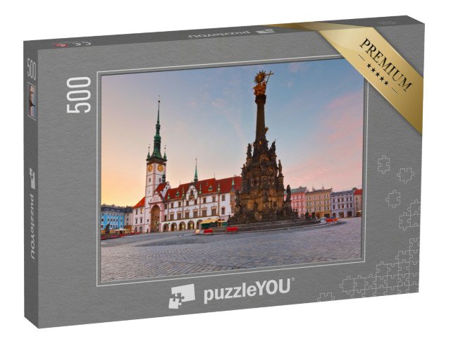puzzle 500 dílků „Radnice a sloup Nejsvětější Trojice, Olomouc, Česká republika“