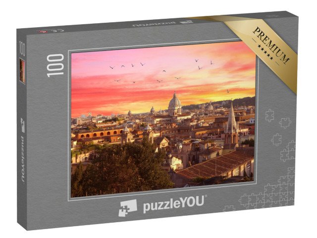 puzzle 100 dílků „Řím při západu slunce, Itálie“