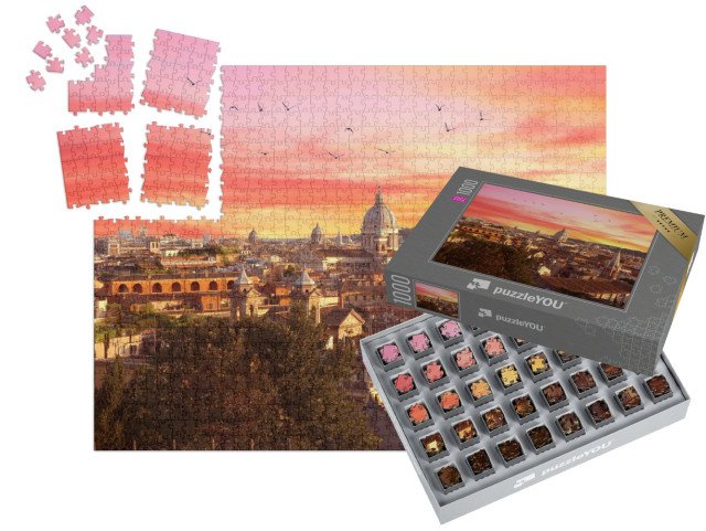 SMART SORTED® | Puzzle 1000 dílků „Řím při západu slunce, Itálie“
