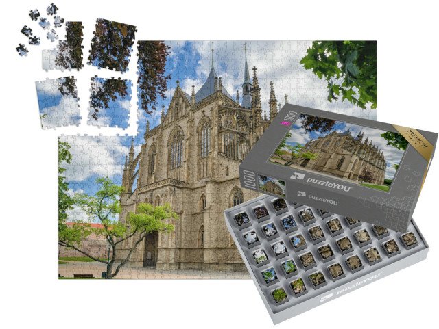 SMART SORTED® | Puzzle 1000 dílků „Římskokatolický kostel sv. Barbory, Kutná Hora, Česká republika“