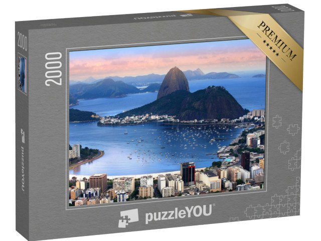 puzzle 2000 dílků „Rio De Janeiro v záři večerního slunce, Brazílie“