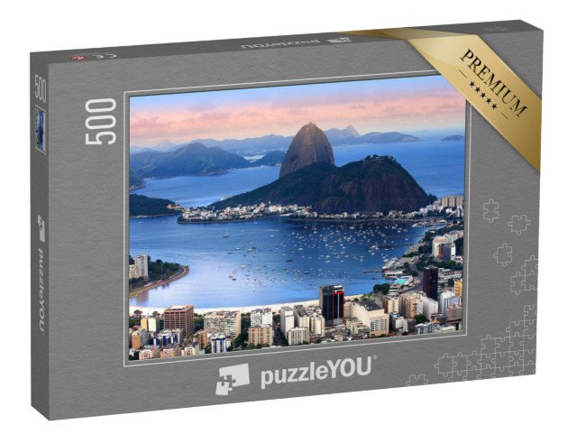 puzzle 500 dílků „Rio De Janeiro v záři večerního slunce, Brazílie“