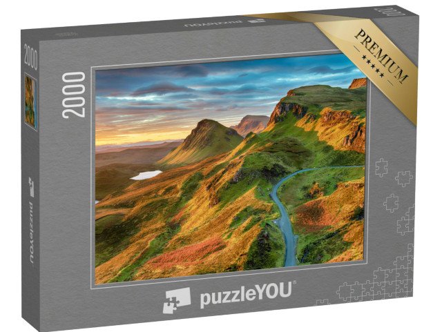 puzzle 2000 dílků „Skalní útvary v Quiraingu, ostrov Skye, Skotsko“