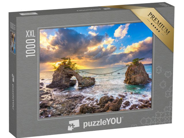 puzzle 1000 dílků XXL „Skály Hatago-Iwa při západu slunce, Japonsko“