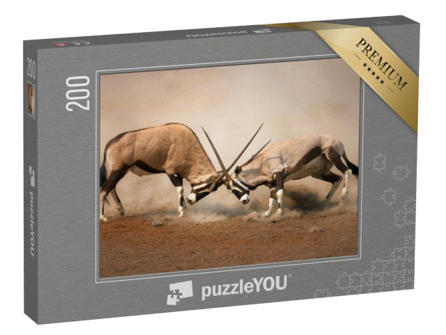 puzzle 200 dílků „Souboj dvou samců gemsboka“