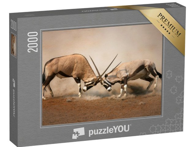 puzzle 2000 dílků „Souboj dvou samců gemsboka“