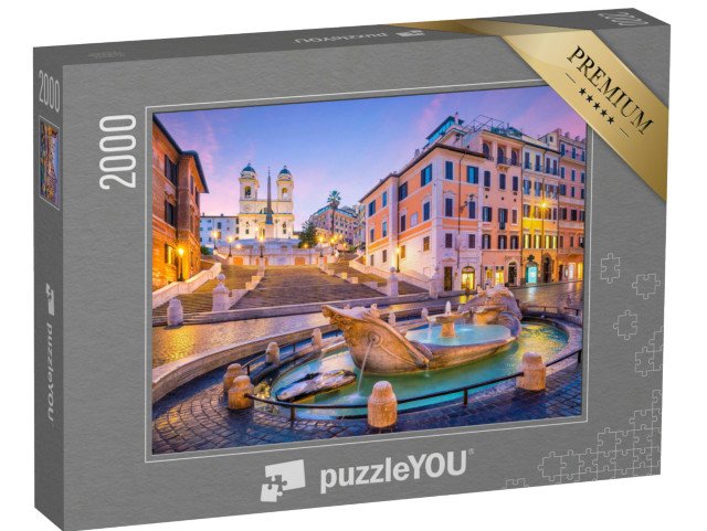 puzzle 2000 dílků „Španělské schody ráno, Řím, Itálie“