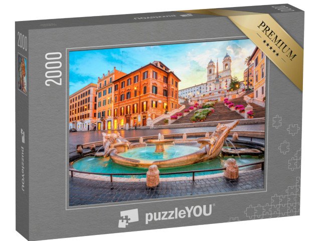 puzzle 2000 dílků „Španělské schody ráno, Řím, Itálie“