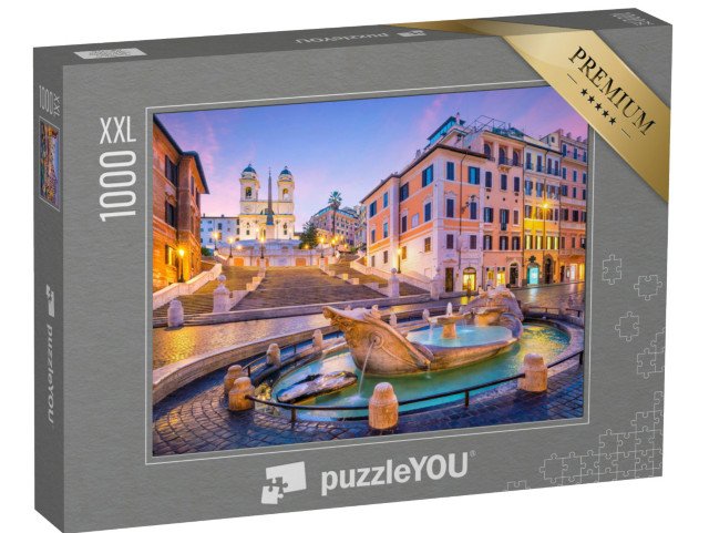 puzzle 1000 dílků XXL „Španělské schody ráno, Řím, Itálie“