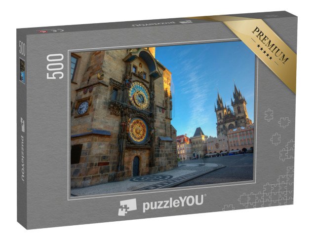 puzzle 500 dílků „Staroměstký orloj, východ slunce, Praha, Česká republika“