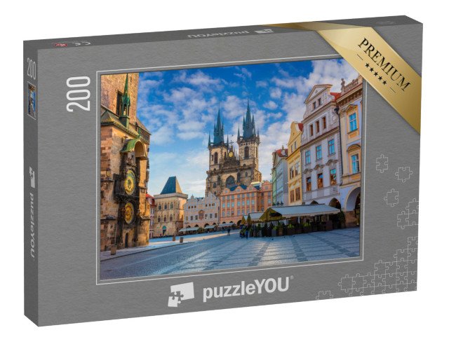 puzzle 200 dílků „Staroměstské náměstí s Týnským chrámem, Praha, Česká republika“