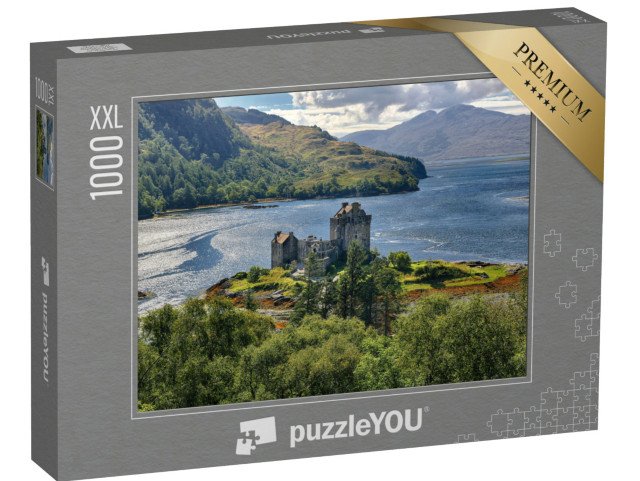 puzzle 1000 dílků XXL „Středověká pevnost Eilean Donan Castle, Skotsko“