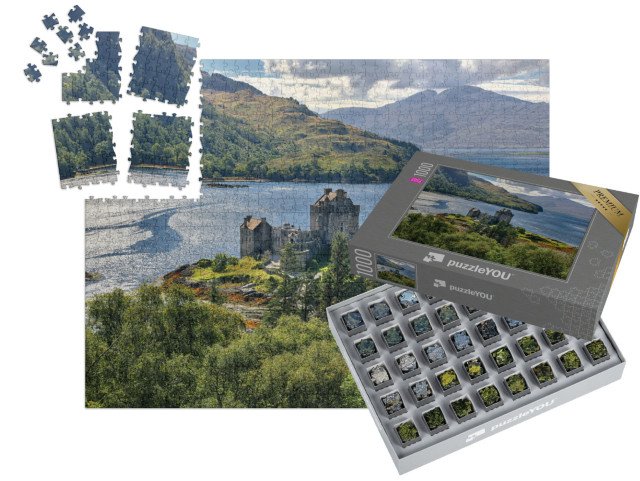SMART SORTED® | Puzzle 1000 dílků „Středověká pevnost Eilean Donan Castle, Skotsko“
