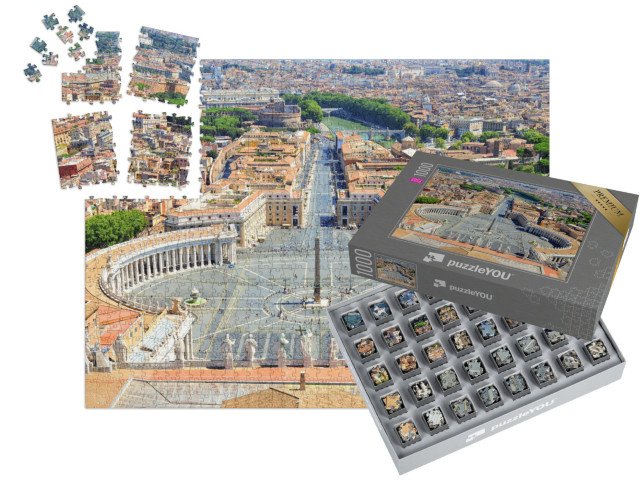 SMART SORTED® | Puzzle 1000 dílků „Svatopetrské náměstí ve Vatikánu, Itálie“