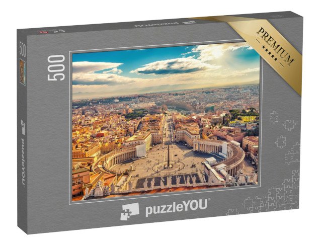 puzzle 500 dílků „Svatopetrské náměstí ve Vatikánu, Řím, Itálie“
