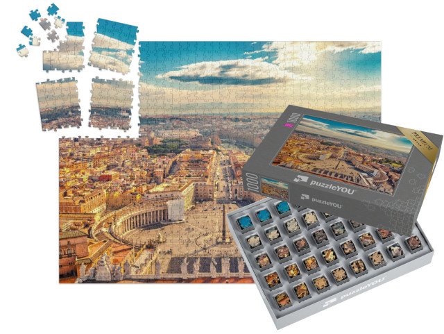 SMART SORTED® | Puzzle 1000 dílků „Svatopetrské náměstí ve Vatikánu, Řím, Itálie“