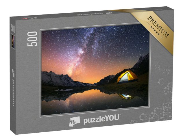 puzzle 500 dílků „Táboření pod hvězdnou oblohou Nepálu“