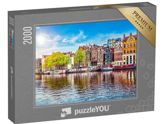 puzzle 2000 dílků „Taneční domy, Amsterdam, Holandsko“