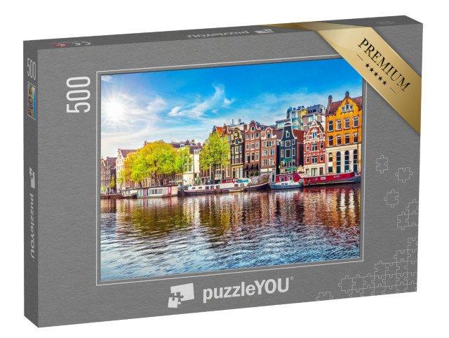 puzzle 500 dílků „Taneční domy, Amsterdam, Holandsko“