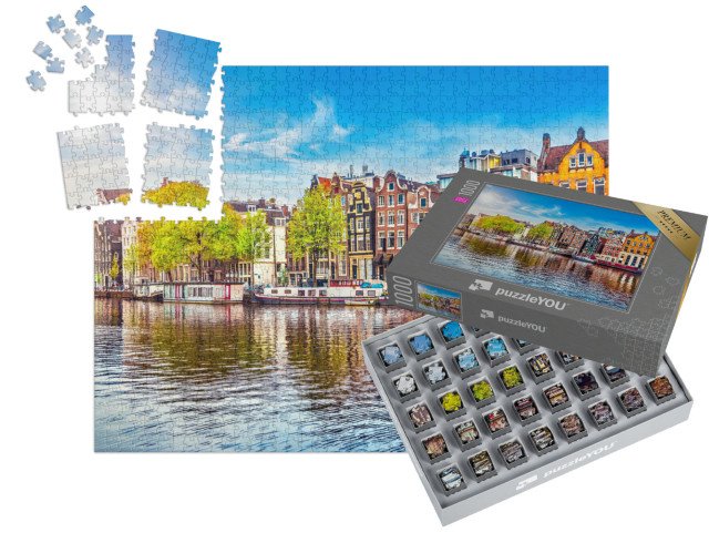 SMART SORTED® | Puzzle 1000 dílků „Taneční domy, Amsterdam, Holandsko“