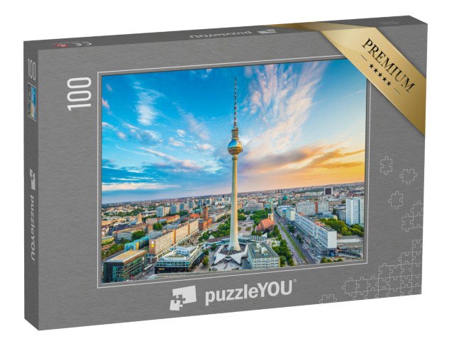 puzzle 100 dílků „Televizní věž na Alexanderplatz, Berlín, Německo“