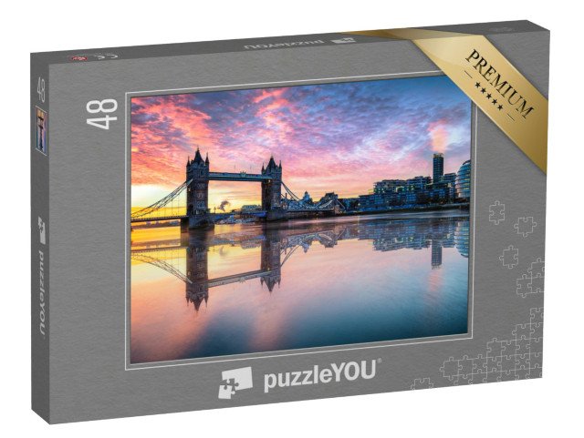puzzle 48 dílků „Tower Bridge při východu slunce, Londýn, Anglie“