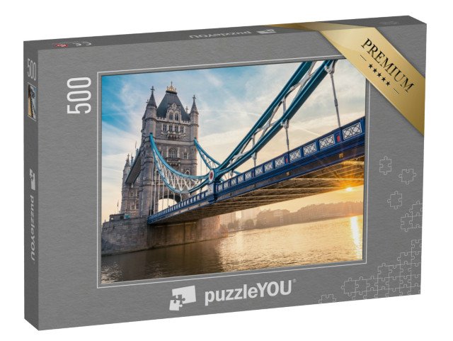 puzzle 500 dílků „Tower Bridge se sluneční pochodní, Anglie“