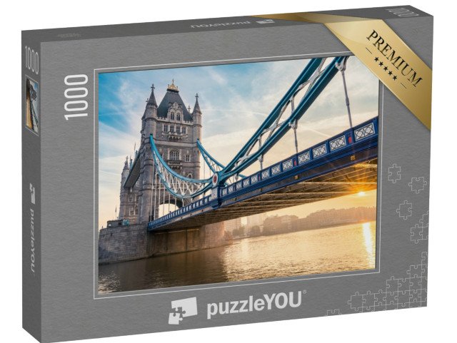 puzzle 1000 dílků „Tower Bridge se sluneční pochodní, Anglie“