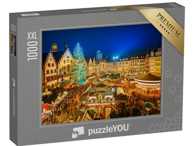puzzle 1000 dílků XXL „Tradiční vánoční trh ve Frankfurtu nad Mohanem, Německo“