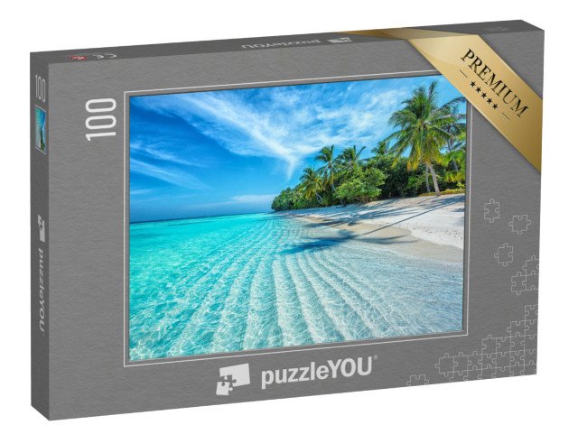 puzzle 100 dílků „Tropická pláž na Maledivách“