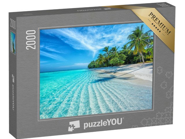 puzzle 2000 dílků „Tropická pláž na Maledivách“